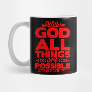 Wth God All Things Are Possible - Matthew 19:26 Mug